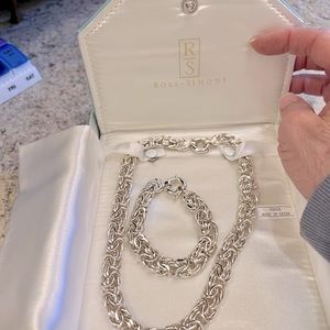 Italian Sterling Byzantine necklace and bracelet
